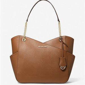 MICHAEL MICHAEL KORS Jet Set Large Saffiano Leather Shoulder Bag